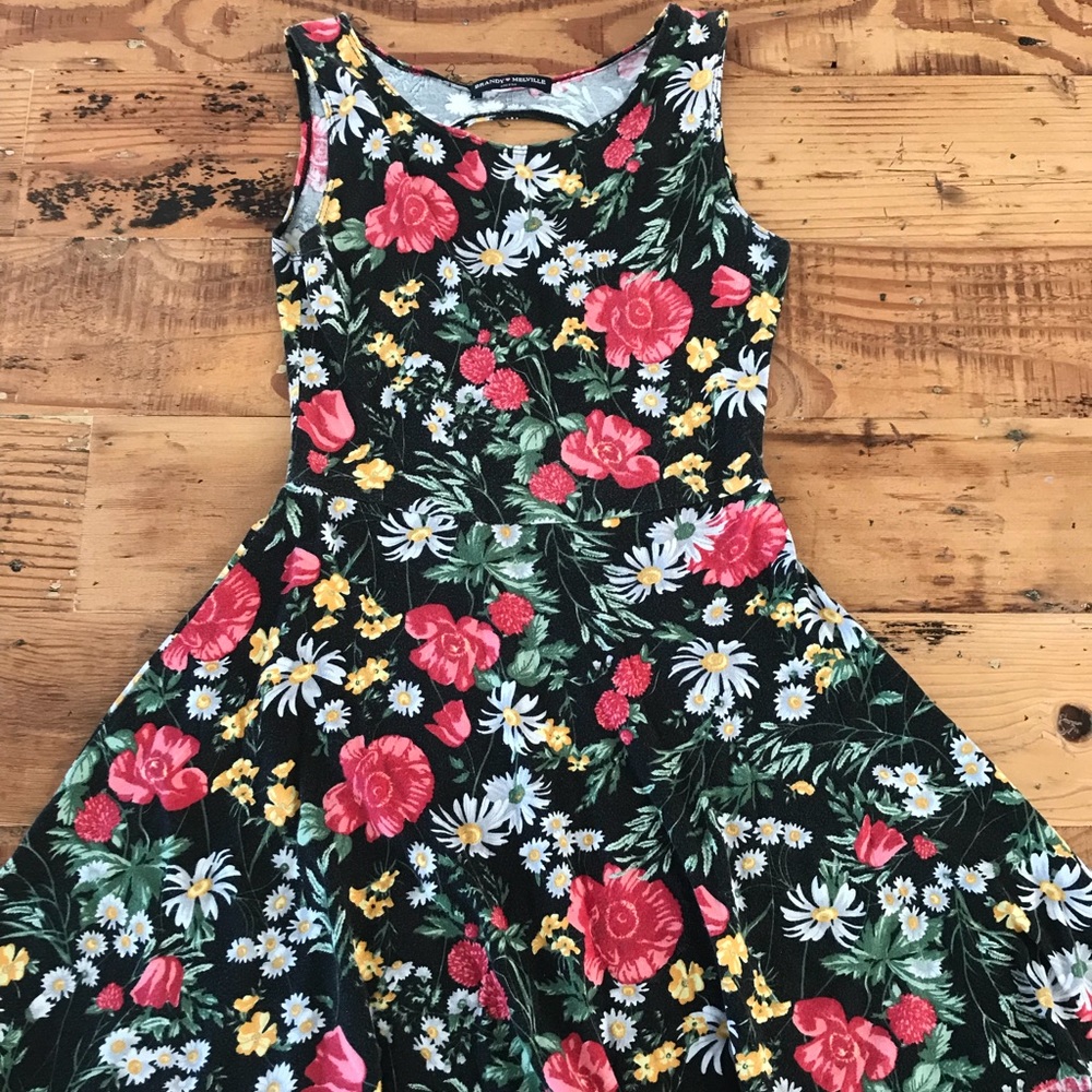 Brandy Melville Open Back Floral Dress